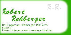 robert rehberger business card